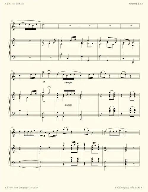 钢琴谱 - 你的眼睛亮晶晶