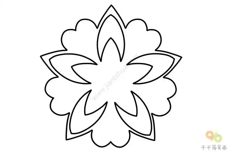 简单的窗花简笔画