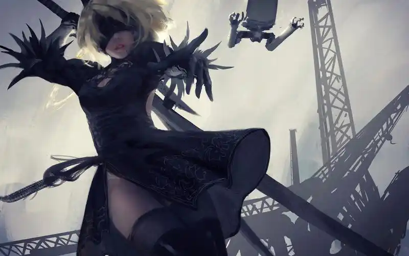 尼尔机械纪元初见两个boss,比较笨比,留作纪念