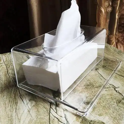 欧式家用纸巾盒抽纸盒客厅餐桌纸巾盒酒店宾馆透明纸抽盒_9折现价13.