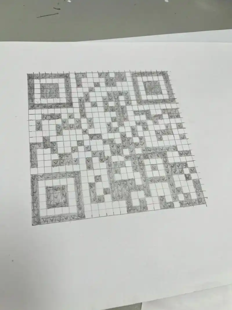 "我喜欢你" 表白二维码,我喜欢你93 闭眼全是二维码 我先用a4纸量好