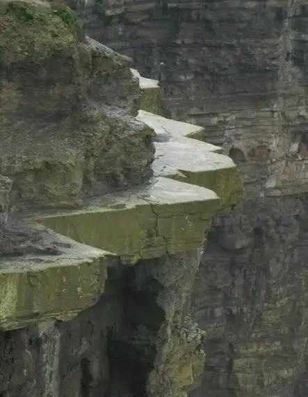 这聚集一群不要命的人,在悬崖高为两百米的小路骑车,让人心跳!