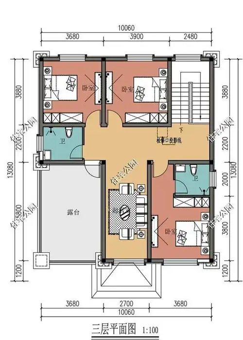 面宽10.3米进深13米自建房怎样设计?