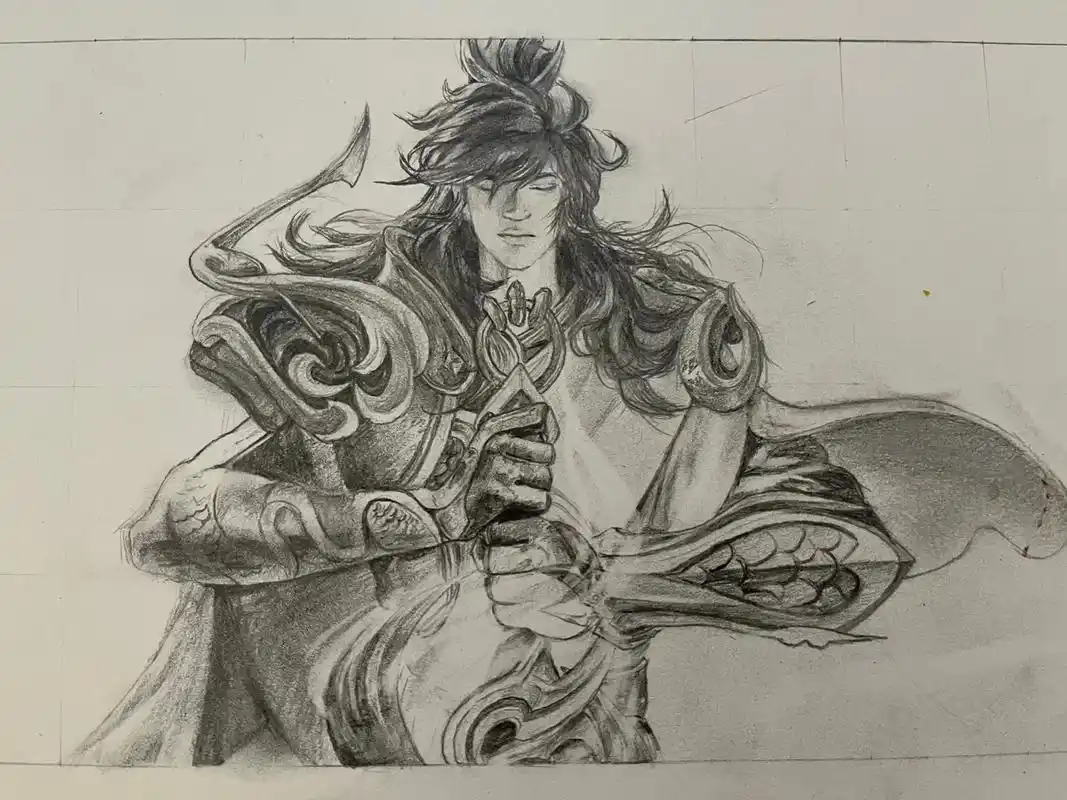 喜欢就试一试吧!#一念神魔李信 #画画 #上课摸鱼 - 抖音