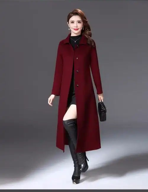 mafeishifigure高定品牌双面羊绒大衣女2021秋冬新款中长款宽松气质羊