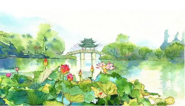 西湖十景之一·曲院风荷