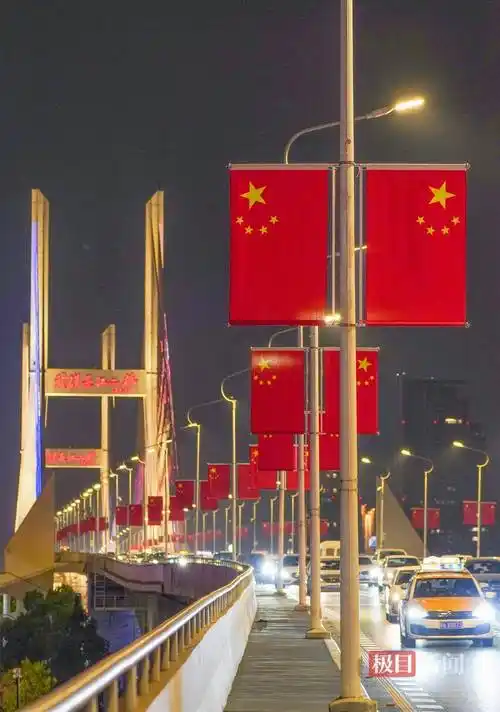 满城中国红,一腔爱国情_国旗_武汉_大道