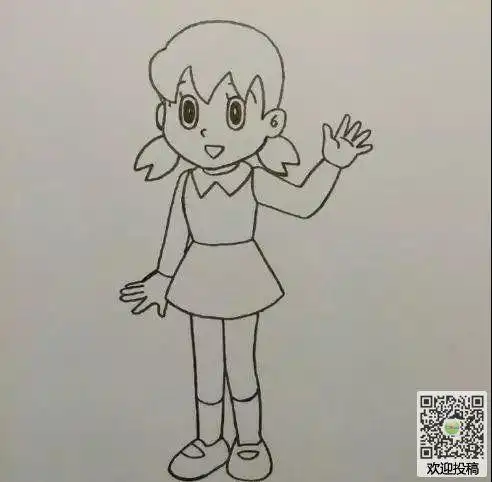 静香的简笔画怎么花