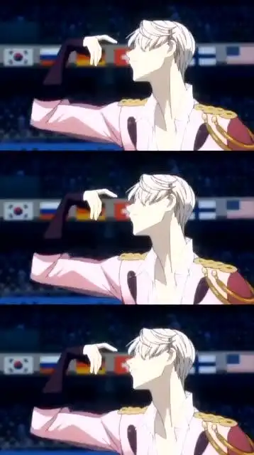 冰上的尤里维克托的经典动作这样的他你爱了吗