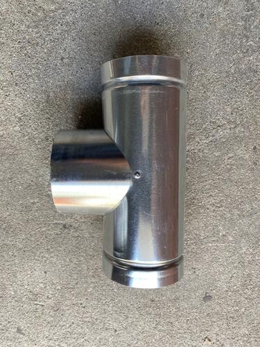 柴火灶100白铁皮烟筒弯头家用取暖炉子配厚烟管排加镀锌管烟囱防