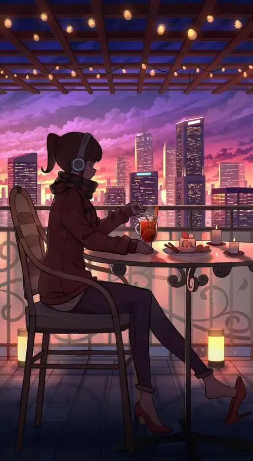 插画师pasoputi的侧身男生女生插画