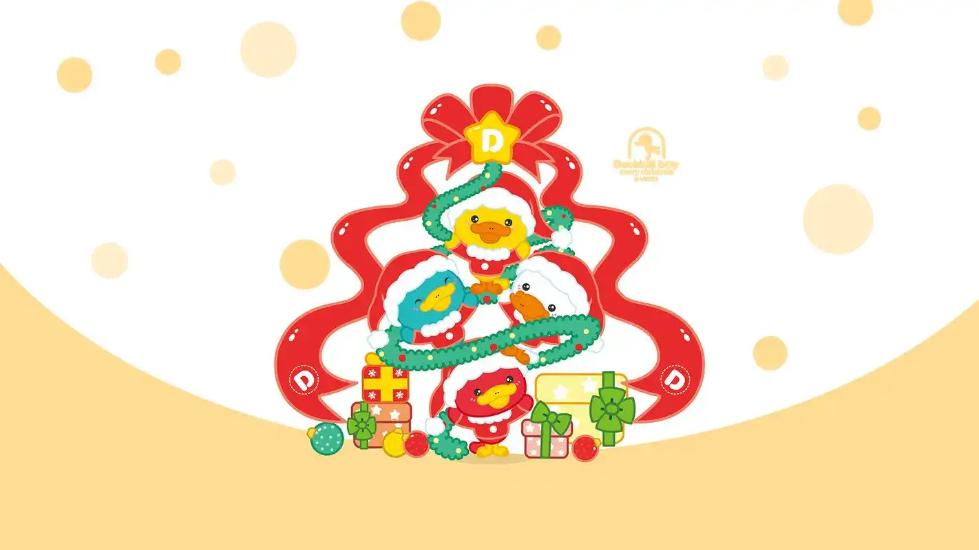 小清新鸭嘴兽可爱卡通高清桌面壁纸