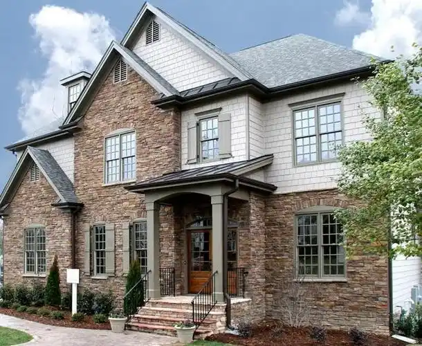 别墅建筑外墙塑造气势,文化石外墙成为高端美景的代言人