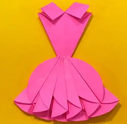 第十七步:腰间加一个腰封,公主裙子折好啦!小朋友们,是不是美美哒啊.