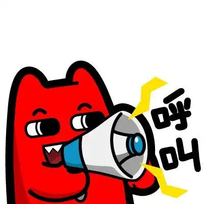 07魔鬼猫表情-呼叫】#半身 道具 拿 喇叭 喊话 广播 扩音器 寻人 找人