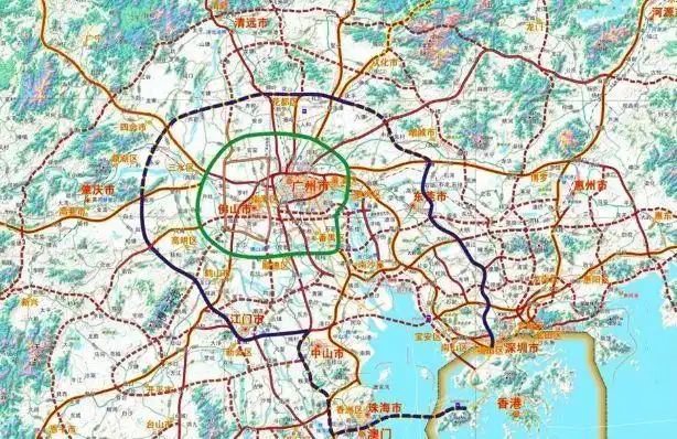 南沙大桥项目↓↓起点广州市南沙区东涌镇对接珠江三角洲经济区环形