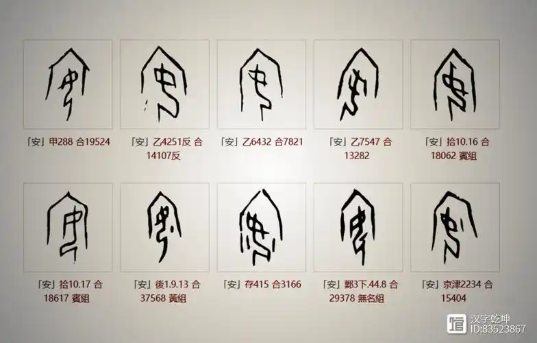 "安"字的甲骨文,长什么样?该如何书写?