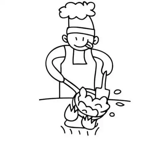 厨师简笔画步骤图小男孩厨房做饭简笔画厨师图片卡通简笔画图片厨师怎