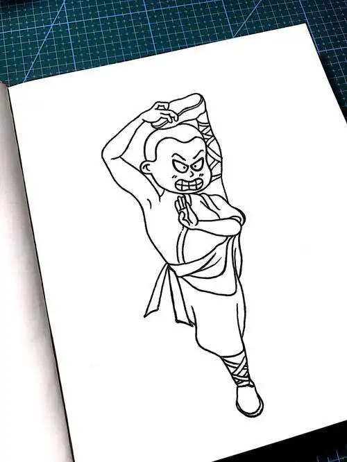 少林小人简笔画咋画