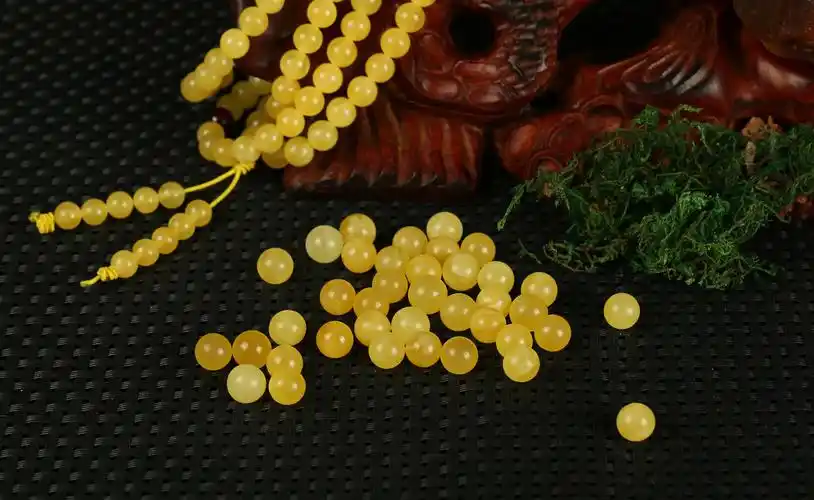 蜜蜡串珠拍摄