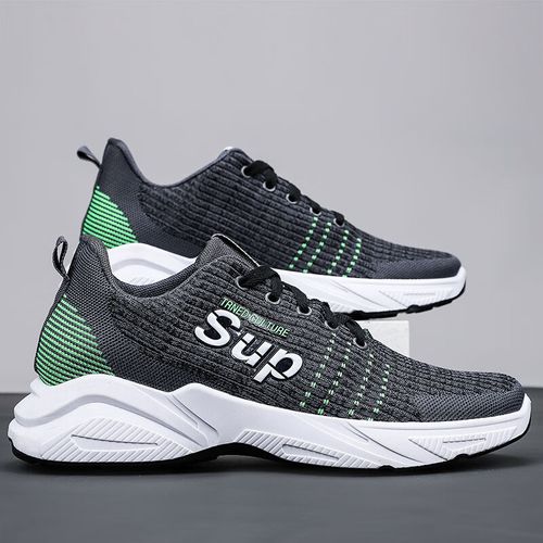 sagiv卡迪高官方秋季新款网面时尚男款运动鞋时尚潮鞋子休闲男鞋 灰绿