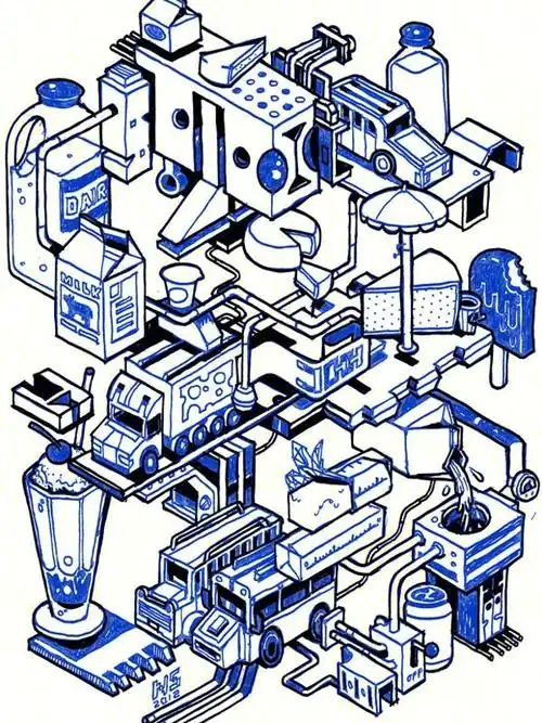 考研手绘精品素材科技立体构成类