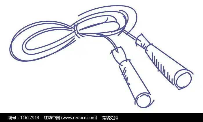 卡通简笔画捆绑绳子插画
