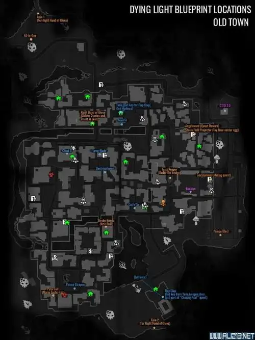 《消逝的光芒》贫民区及古镇全蓝图位置一览
