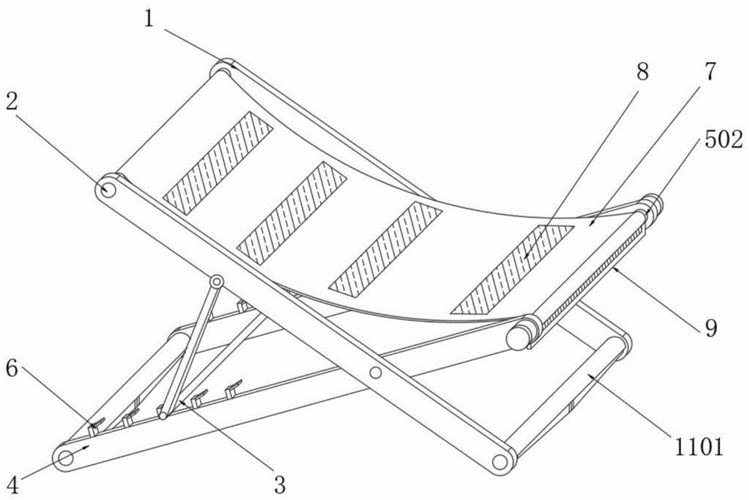 一种稳固折叠午休躺椅的制作方法