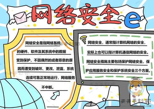 网络安全手抄报简单漂亮模板，网络安全手抄报内容文字资料