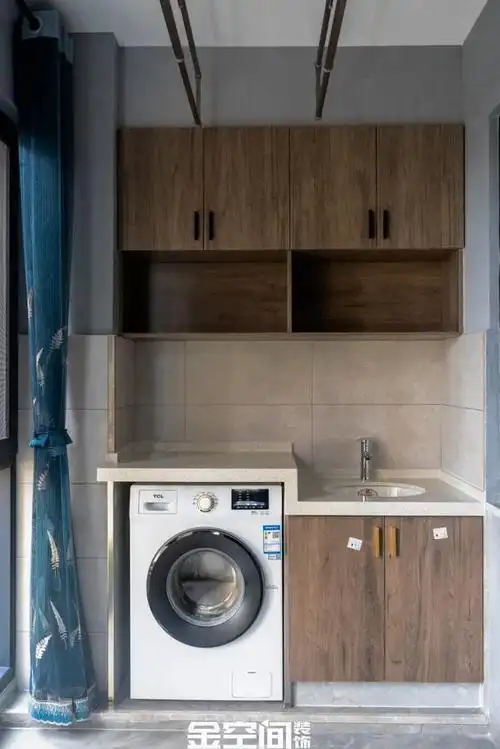 阳台洗衣机柜这样设计 全小区都跟着学|柜子|装修|洗漱台|洗手池_网易