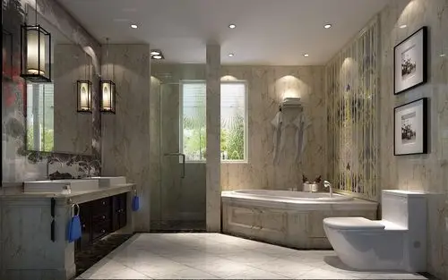 别墅中式风格卫生间_【别墅工地】-香江别墅中式风格图装修效果图