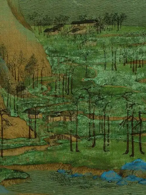 中国十大传世名画6千里江山图细节