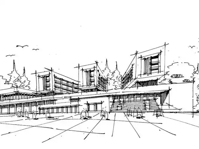 徒手画草图建筑手绘草图绘制1