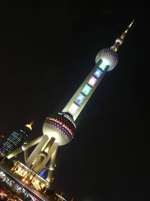 上海著名旅游景点东方明珠电视塔