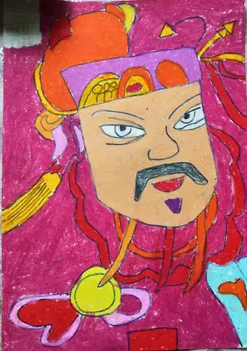 8月5日儿童画作品集《门神》