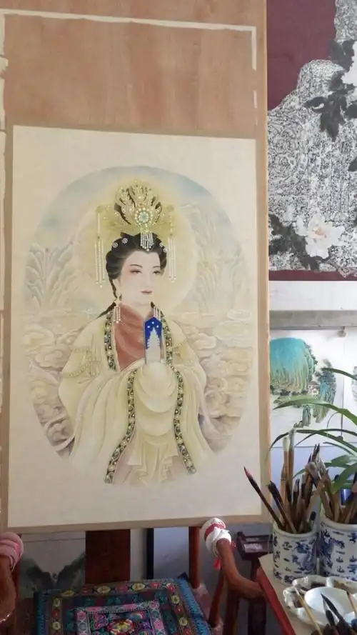 泰山碧霞元君(泰山老奶奶)像,沐手敬绘050505