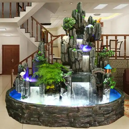 大型室内客厅办公室假山流水喷泉花园庭院阳台盆景养鱼池摆件装饰