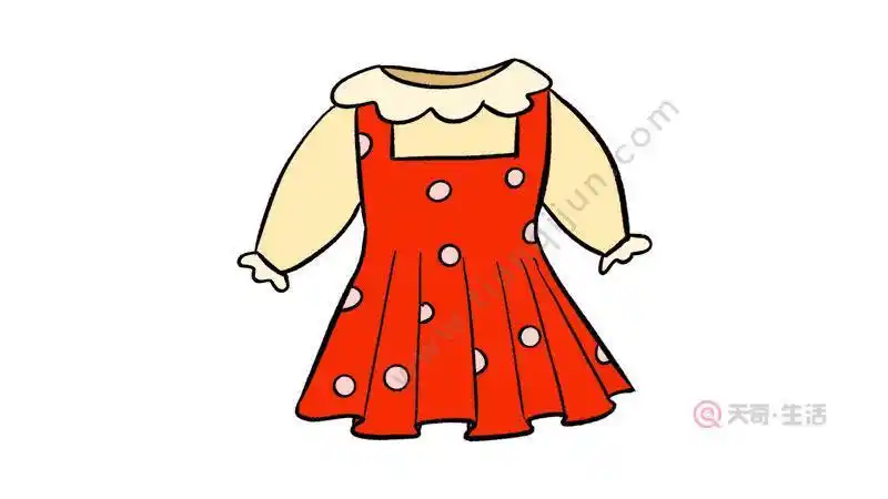 半裙简笔画彩色 简笔画图片大全-普车都