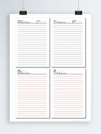 笔记本内页图片