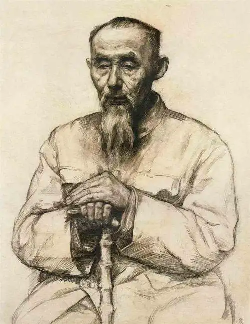 素描半身像写生照片素材素描画半身像入门临摹图片