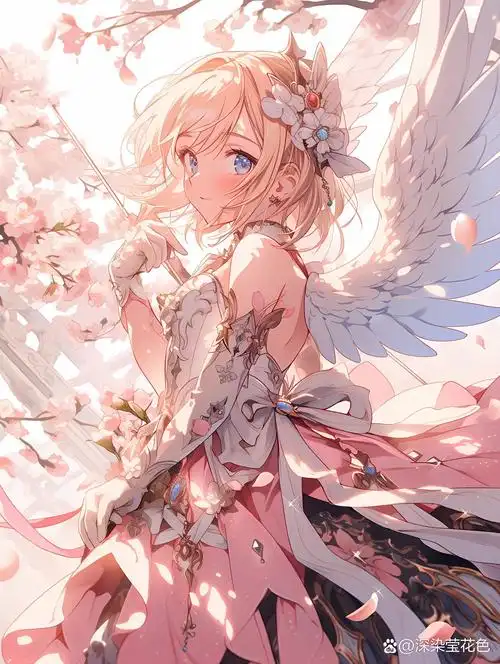 二次元美少女|天使的翅膀|4k高清壁纸