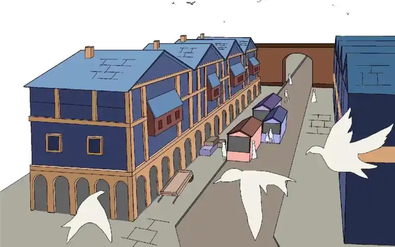 【procretae绘画】零基础萌新透视练习,房子街道