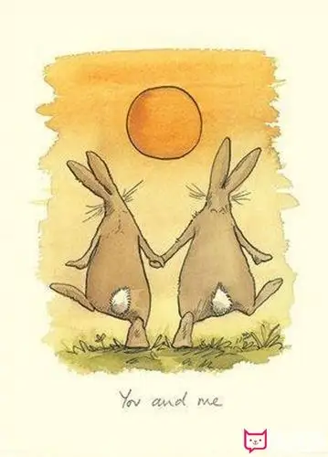 暖心手绘插画图片,陪伴