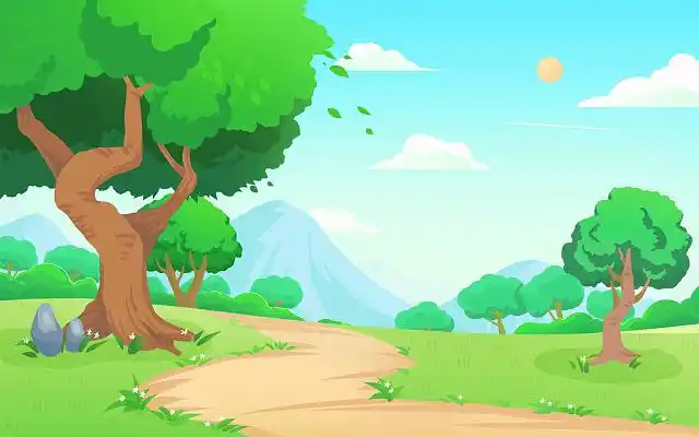 森林卡通背景图片