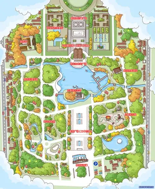 景区手绘地图汇总-公园篇