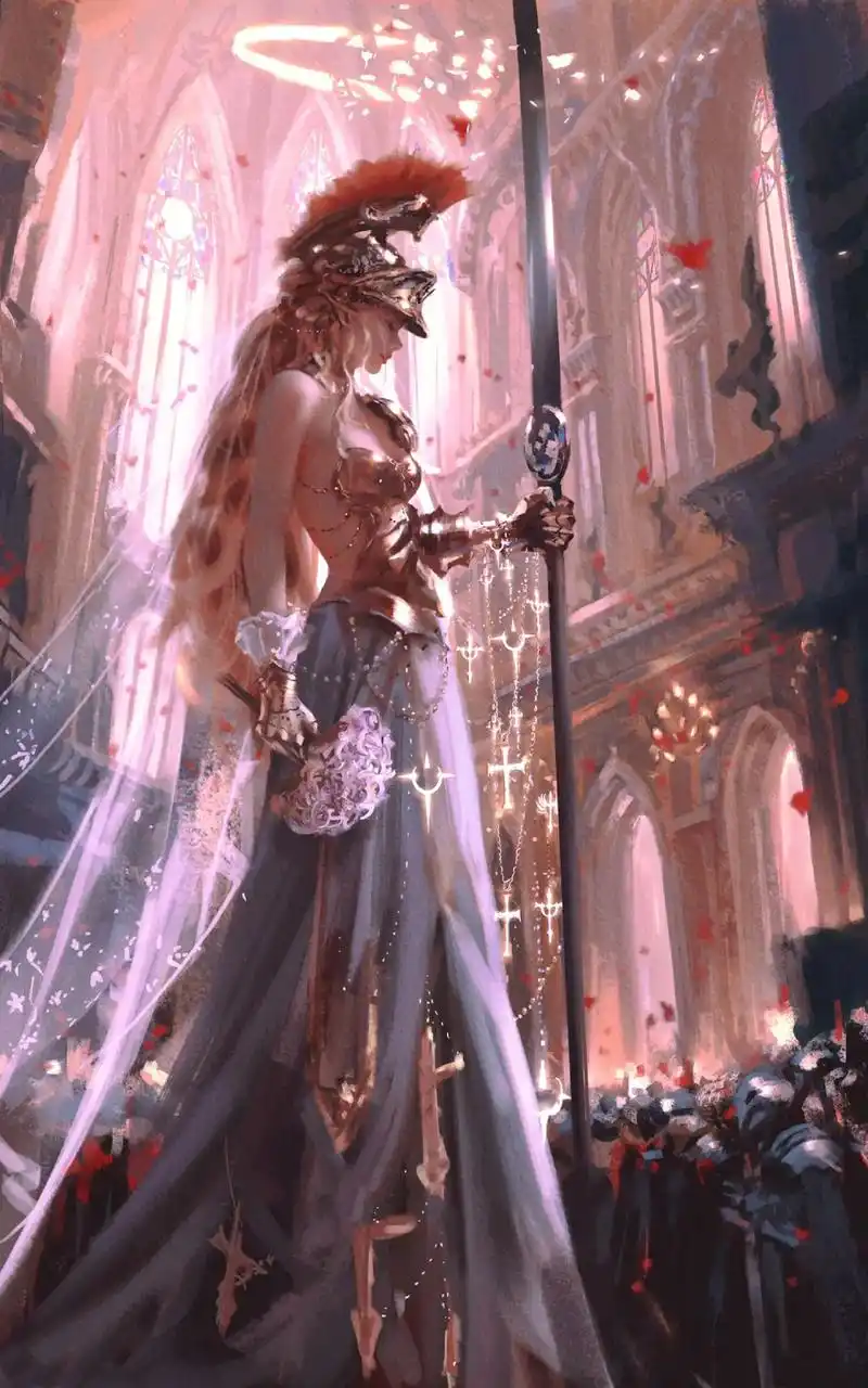 双生#鬼刀#尤利娅#萨莉亚#画师:wlop#送你一张壁纸  - 抖音