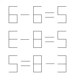 6减6移动一根火柴等于5怎么移