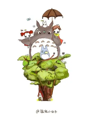 手绘龙猫|插画|创作习作|鹿儿漫画 - 原创作品 - 站酷 (zcool)