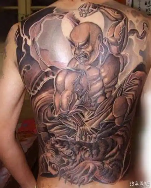 伏虎罗汉纹身及手稿乾隆钦定尊者之一